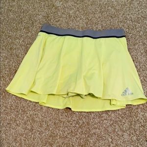 Yellow adidas tennis skirt